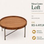 Desconto Exclusivo Coleção Mesa Centro 3